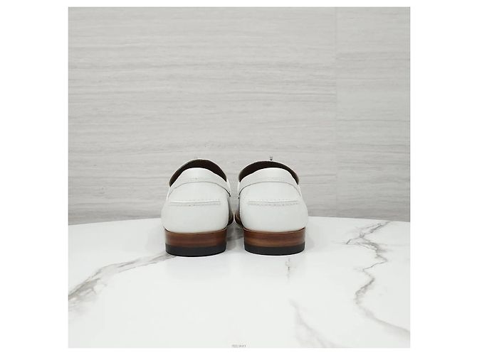 Hermès Mocassino Destin Blanc Silver - vista 3