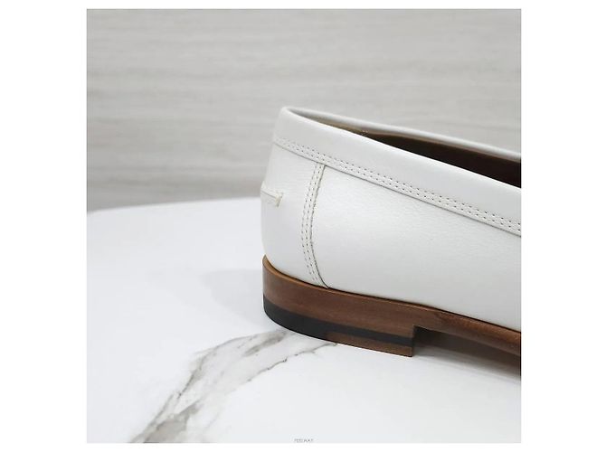 Hermès Mocassino Destin Blanc Silver - vista 6