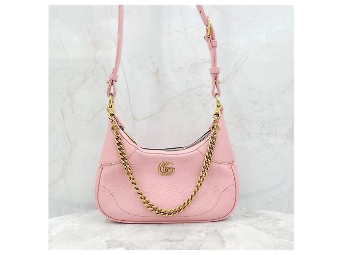 Gucci Borsa a tracolla piccola in pelle Aphrodite Rosa - vista 10