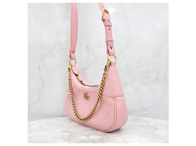 Gucci Borsa a tracolla piccola in pelle Aphrodite Rosa - vista 11