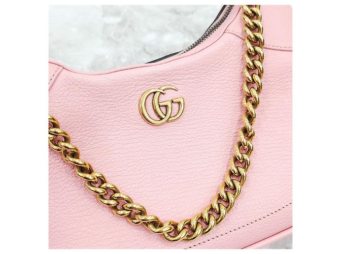 Gucci Borsa a tracolla piccola in pelle Aphrodite Rosa - vista 14