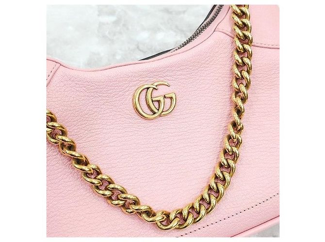 Gucci Borsa a tracolla piccola in pelle Aphrodite Rosa - vista 5