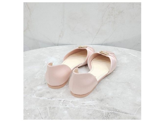 Chanel Ballerine piatte in seta rosa - vista 12