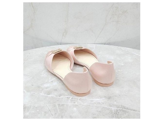 Chanel Ballerine piatte in seta rosa - vista 4