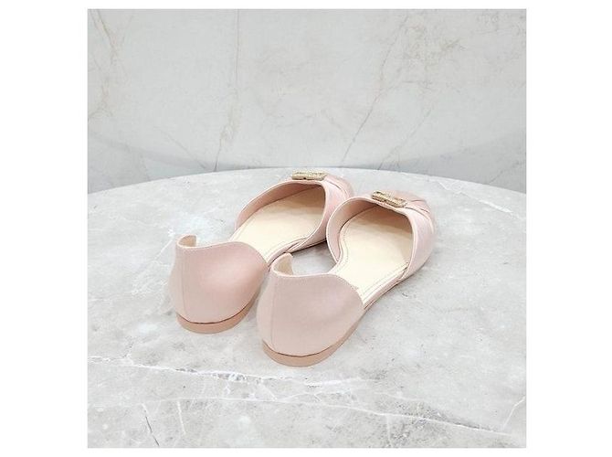 Chanel Ballerine piatte in seta rosa - vista 5