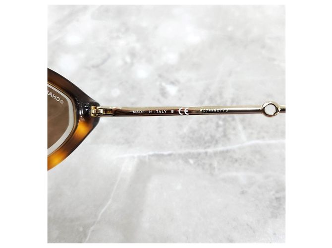 Chanel Gafas de sol Cat Eye con correa de perlas - vista 15