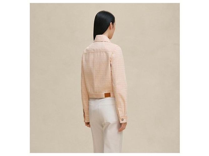 Hermès Tattercell Karojacke aus Baumwolle - Ansicht 10