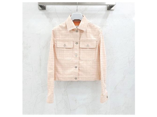Hermès Tattercell Karojacke aus Baumwolle - Ansicht 11