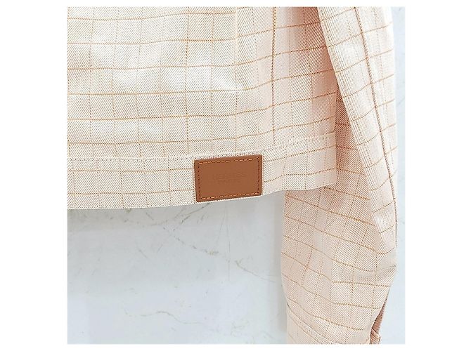 Hermès Tattercell Karojacke aus Baumwolle - Ansicht 14