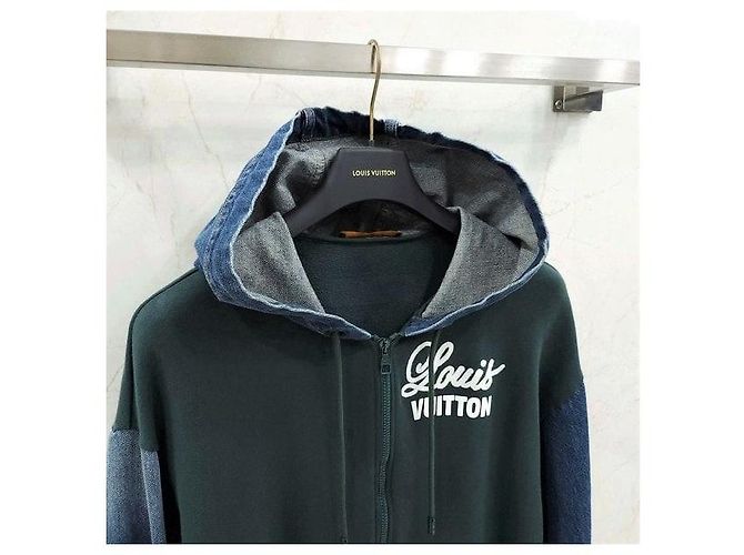 Louis Vuitton Giacca in denim ibrida con cappuccio - vista 3