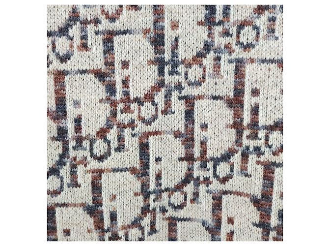 Dior Beiger Oblique Jacquard Strickpullover - Ansicht 11