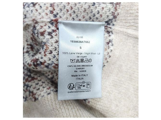 Dior Beiger Oblique Jacquard Strickpullover - Ansicht 12