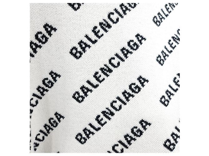 Balenciaga Multi-Logo Wool Round Knit XL - Ansicht 8