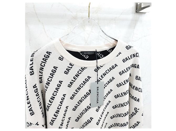 Balenciaga Multi-Logo Wool Round Knit XL - Ansicht 9