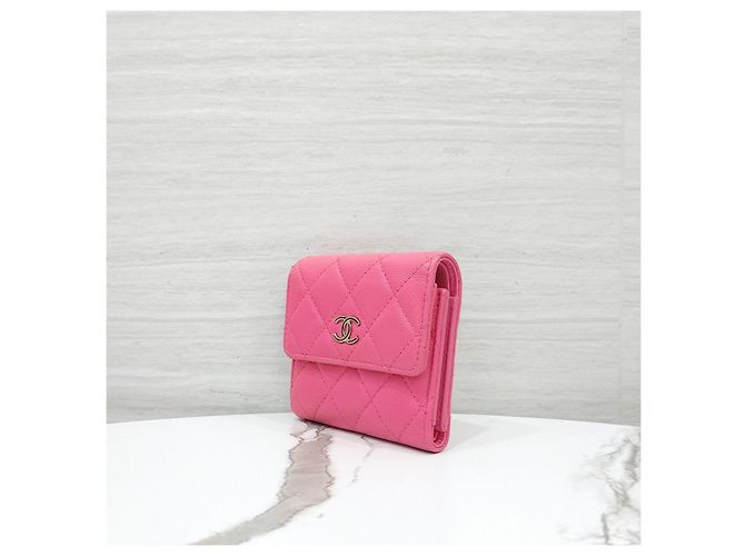 Chanel Classic Small Flap Snap Wallet Caviar Pink - Ansicht 11