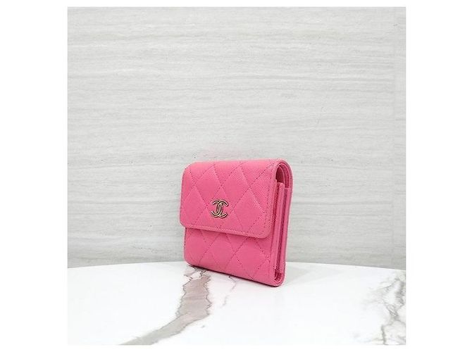 Chanel Classic Small Flap Snap Wallet Caviar Pink - Ansicht 2