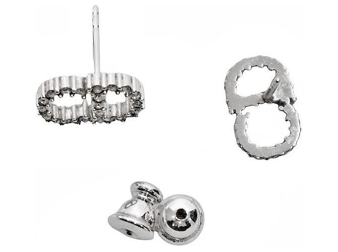 Dior Claire De Lune Silver Ohrringe - Ansicht 4