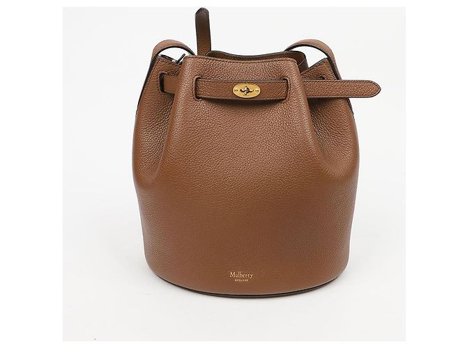 Mulberry Borsa a tracolla a secchiello Abbey in pelle grana classica Marrone - vista 2