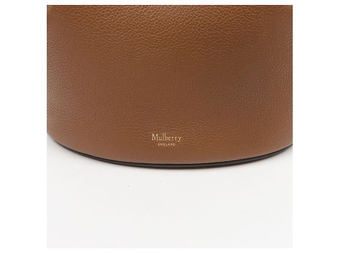 Mulberry Borsa a tracolla a secchiello Abbey in pelle grana classica Marrone - vista 5