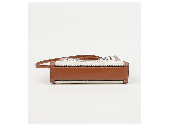 Cabas Céline Borsa Tote Small Vertical All Over Textile in vitello Tan - vista 5