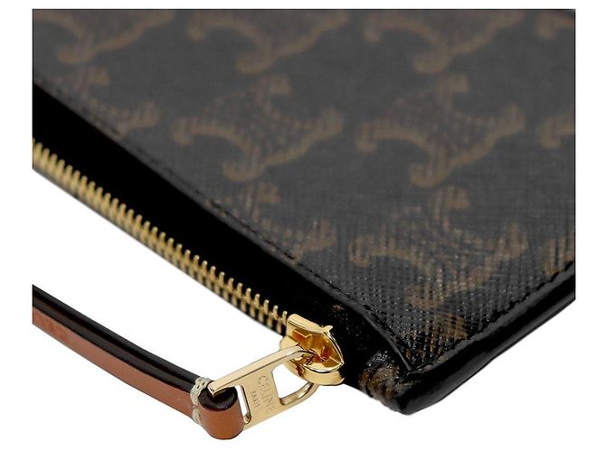 Céline Trio Zip Kartenetui Leder Braun - Ansicht 6