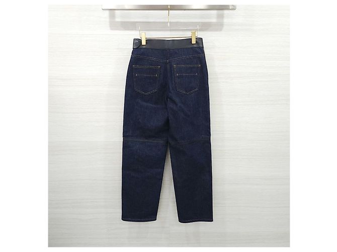 Hermès Denimhose mit Lammleder-Details - Ansicht 10