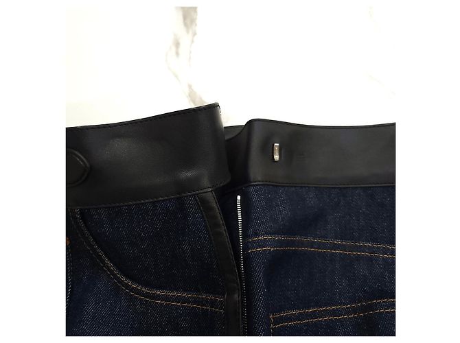 Hermès Denimhose mit Lammleder-Details - Ansicht 13