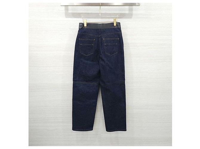 Hermès Denimhose mit Lammleder-Details - Ansicht 2