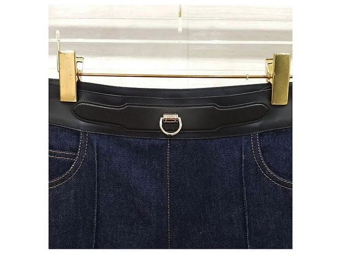 Hermès Denimhose mit Lammleder-Details - Ansicht 4