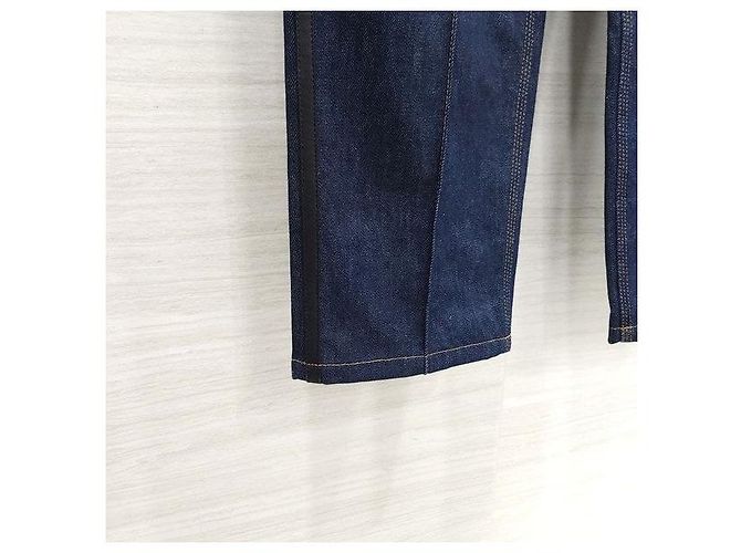 Hermès Denimhose mit Lammleder-Details - Ansicht 7