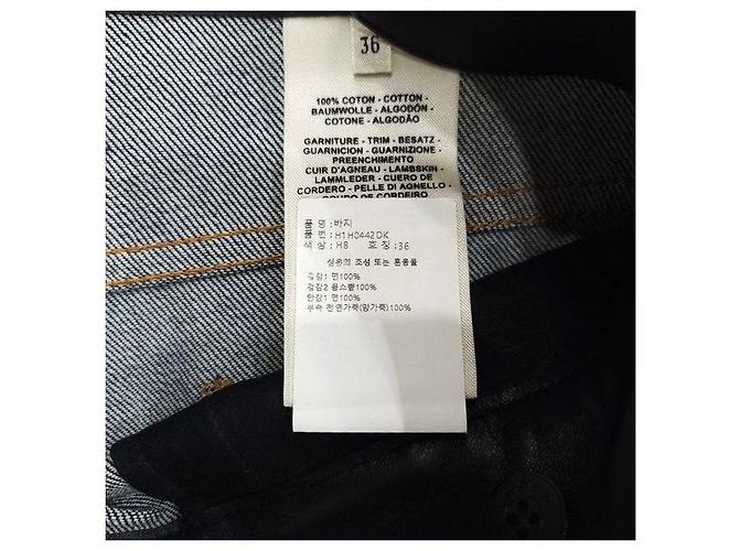 Hermès Denimhose mit Lammleder-Details - Ansicht 8