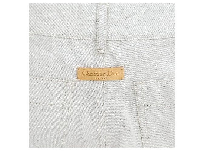 Dior Vaqueros Oblique Flare Ecru Cotton Denim - vista 6