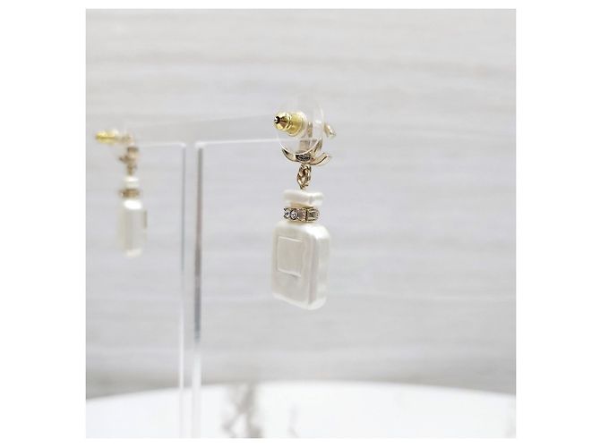 Chanel Orecchini a goccia a forma di flacone di profumo in cristallo - vista 13