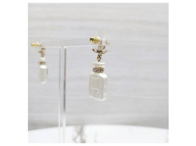 Chanel Orecchini a goccia a forma di flacone di profumo in cristallo - vista 6