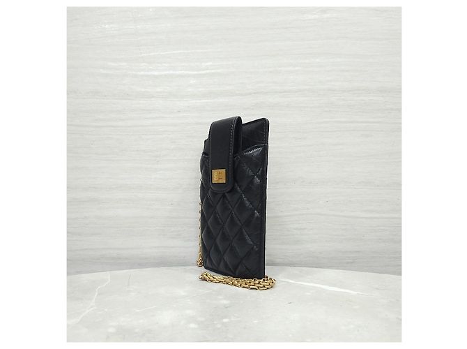 Chanel Cartera larga Classic Flap Snap Caviar Black Silver Tone - vista 12