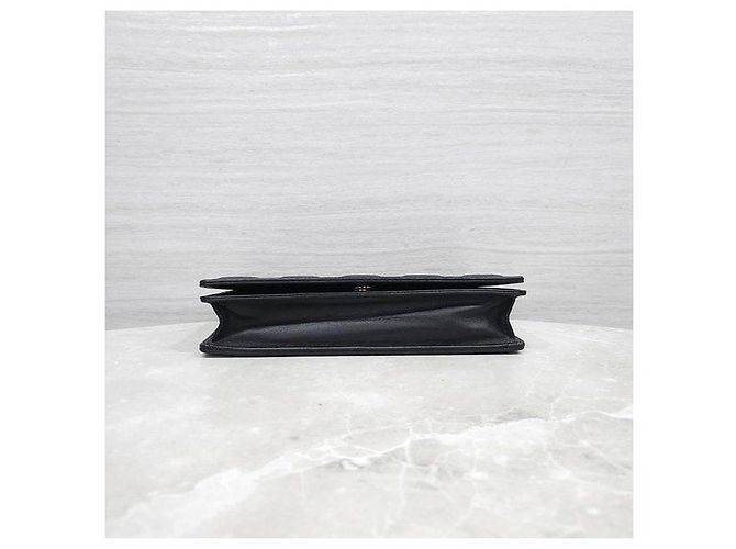Pochette Lady Dior con catena in pelle d'agnello nera - vista 6