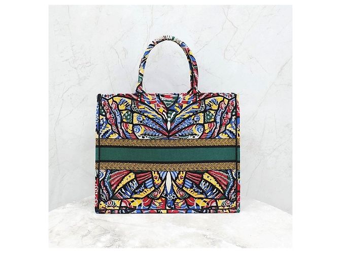 Dior Butterfly Multicolor Canvas Book Tote Bag Large - Ansicht 11