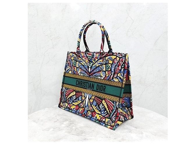 Dior Butterfly Multicolor Canvas Book Tote Bag Large - Ansicht 2