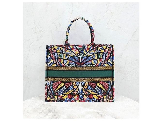 Dior Butterfly Multicolor Canvas Book Tote Bag Large - Ansicht 3