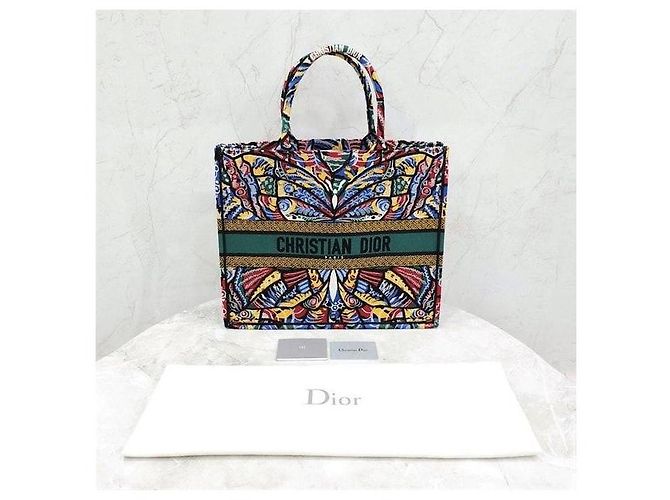 Dior Butterfly Multicolor Canvas Book Tote Bag Large - Ansicht 8