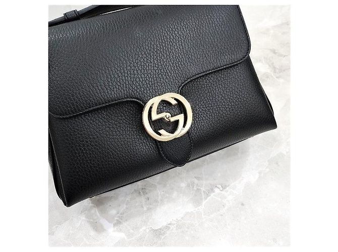 Gucci Bolsa de Ombro de Couro com Corrente e Alça de Mão Entrelaçada - vista 5