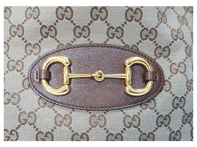 Gucci Borsa a tracolla media Canvas Horsebit - vista 3