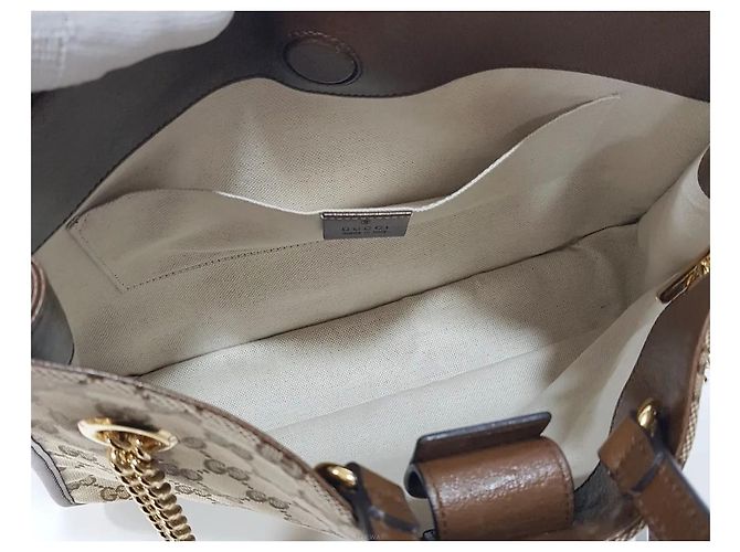 Gucci Borsa a tracolla media Canvas Horsebit - vista 9