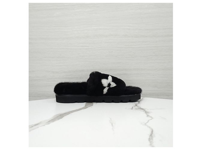 Louis Vuitton Pantofole Mule Comfort in Visone Nero - vista 12