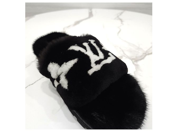 Louis Vuitton Pantofole Mule Comfort in Visone Nero - vista 14