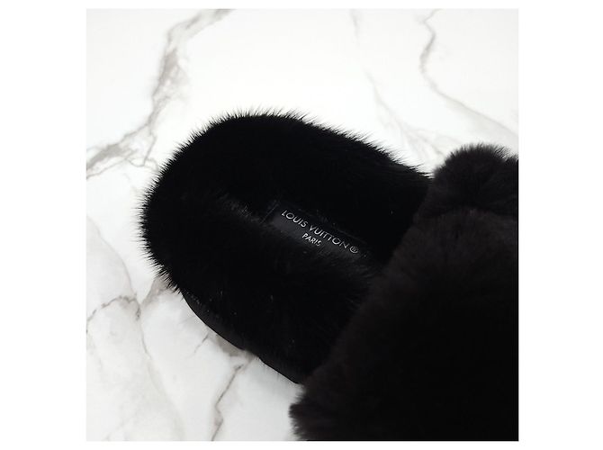 Louis Vuitton Pantofole Mule Comfort in Visone Nero - vista 15