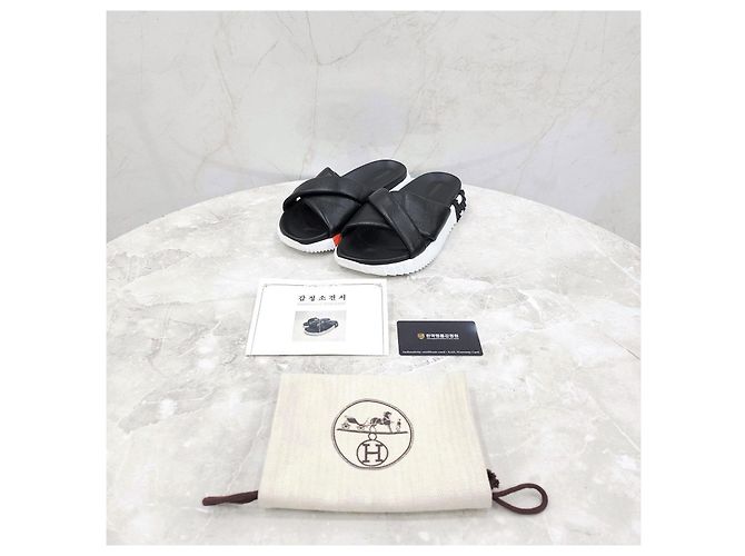 Hermès Sandalo slipper in pelle - vista 14