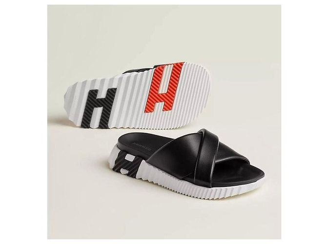 Hermès Sandalo slipper in pelle - vista 8