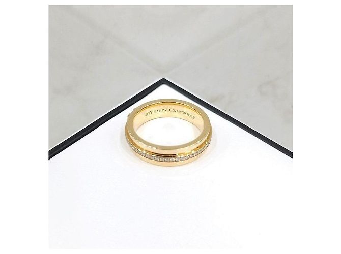 Tiffany & Co Anello sottile in diamanti in oro giallo - vista 12