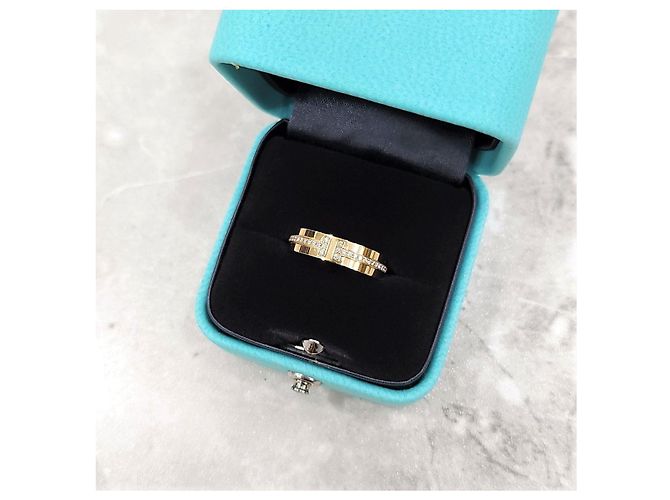 Tiffany & Co Anello sottile in diamanti in oro giallo - vista 13